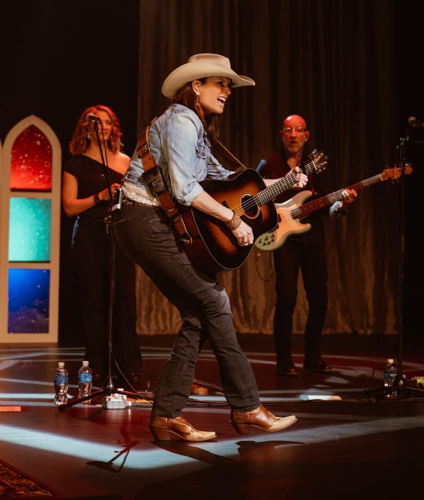 Terri Clark on stage at the historical Ryman Auditorium in Nashville, TN